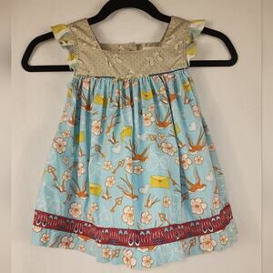 Matilda Jane Dress (It's A Wonderful Parade) Love Letter Shabby Top - Size 4